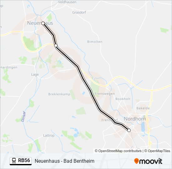 RB56 train Line Map