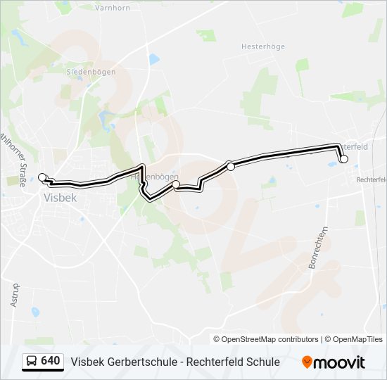 Buslinie 640 Karte