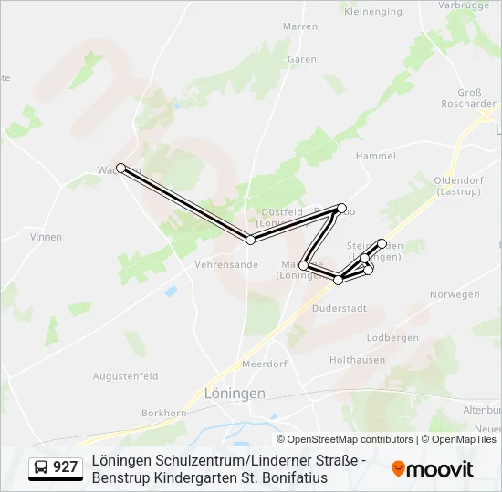 927 Bus Line Map
