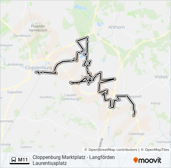 M11 Bus Route Map M11 Route: Schedules, Stops & Maps - Langförden Laurentiusplatz (Updated)