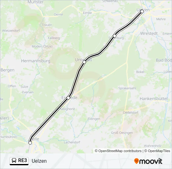 RE3 Bus Line Map