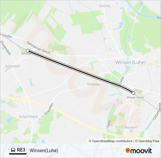 RE3 Bus Line Map