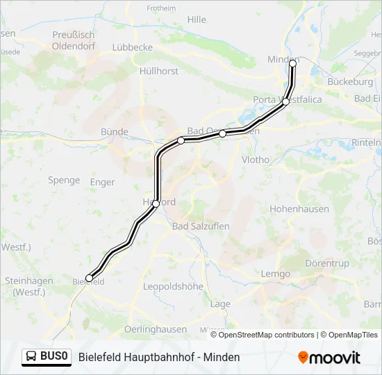 Автобус BUS0: карта маршрута