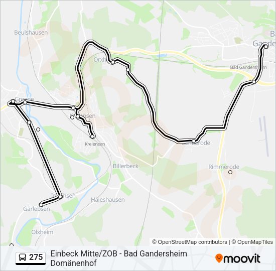 275 Route: Schedules, Stops & Maps - Bad Gandersheim Domänenhof (Updated)