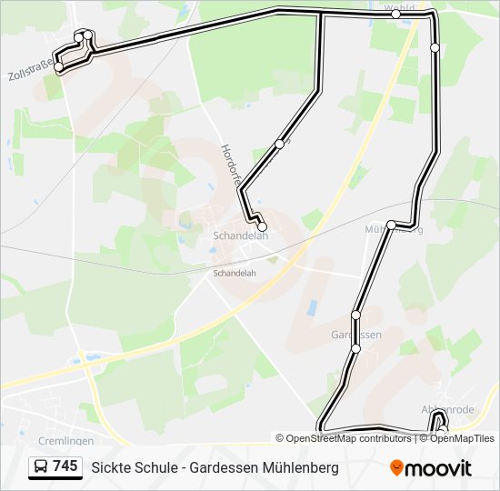 745 Route: Schedules, Stops & Maps - Schandelah Schule (Updated)