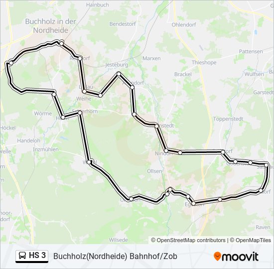 HS 3 bus Line Map