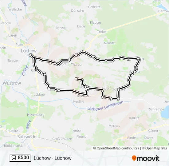 Автобус 8500: карта маршрута