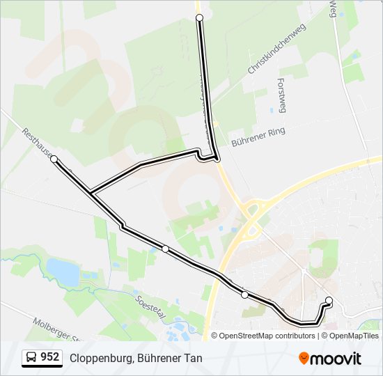 952 Route Fahrpl ne Haltestellen Karten Cloppenburg