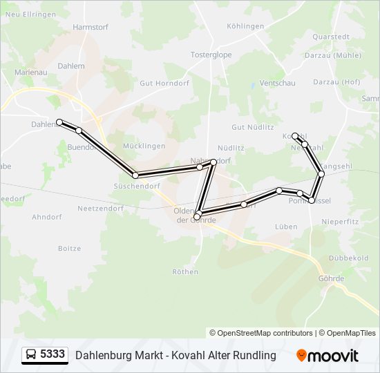 Автобус 5333: карта маршрута