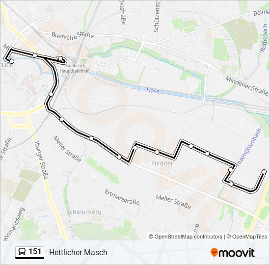 151 bus Line Map