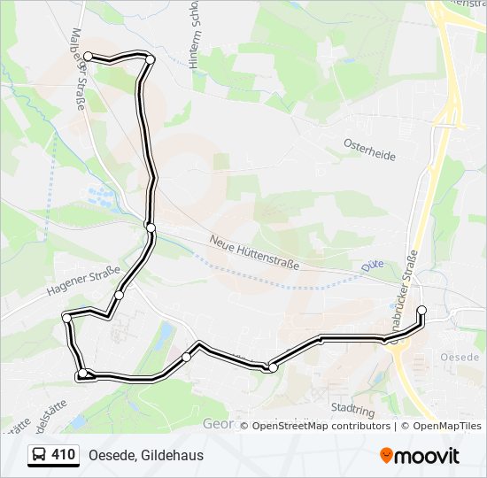 410 bus Line Map