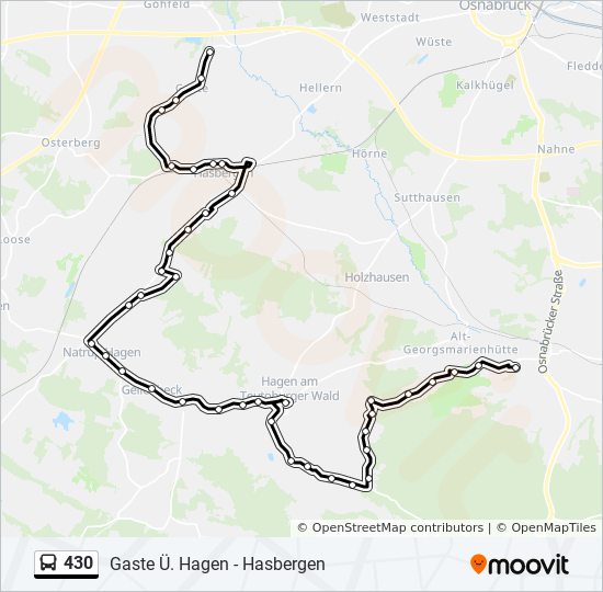 430 bus Line Map