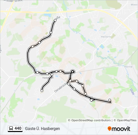 440 bus Line Map