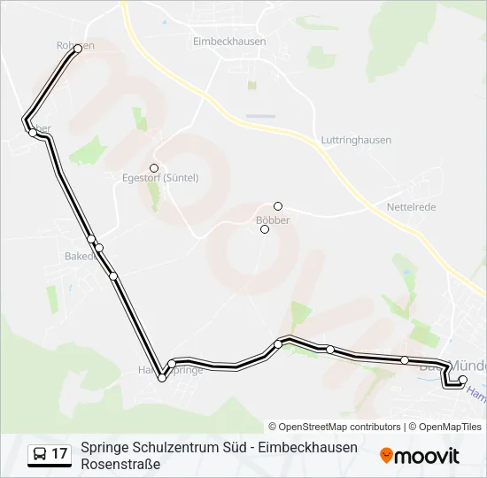 Автобус 17: карта маршрута
