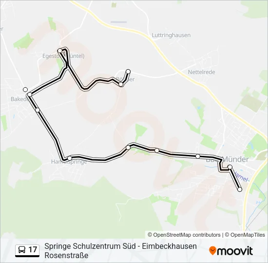 Автобус 17: карта маршрута