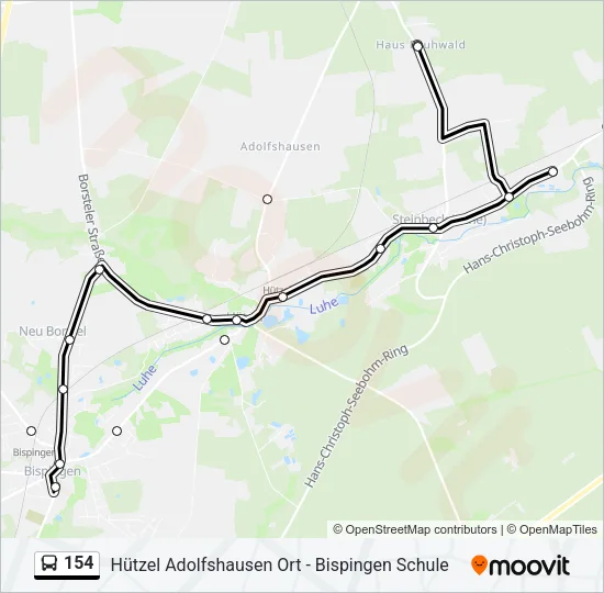 154 Bus Line Map