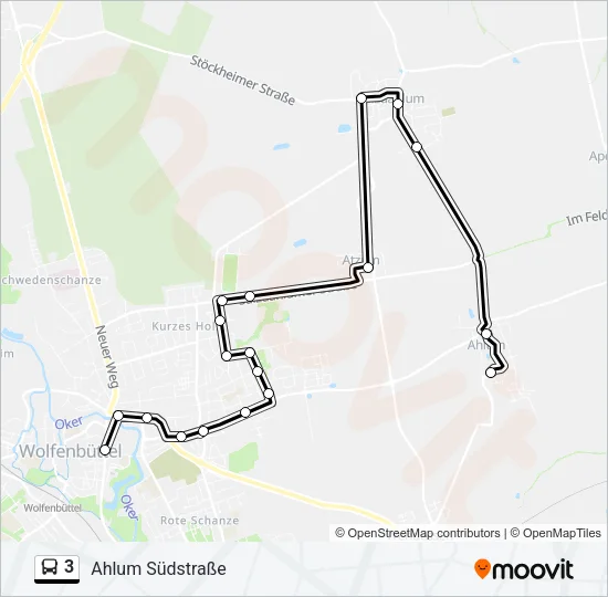 3 Bus Line Map