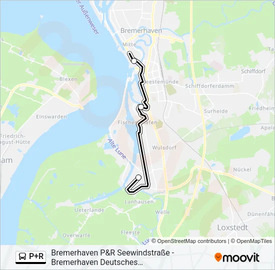 P+R Bus Line Map