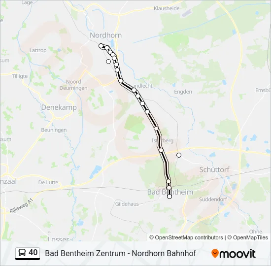 40 Bus Line Map
