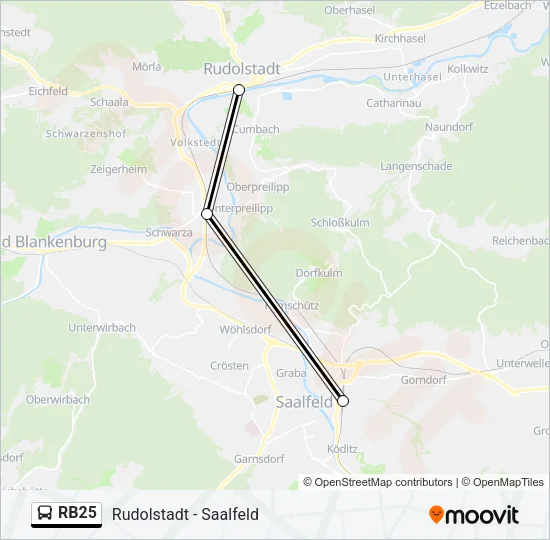 RB25 Bus Line Map