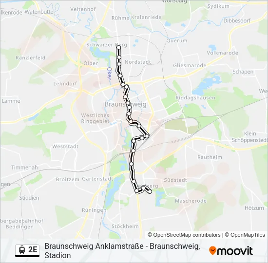 2E Light Rail Line Map