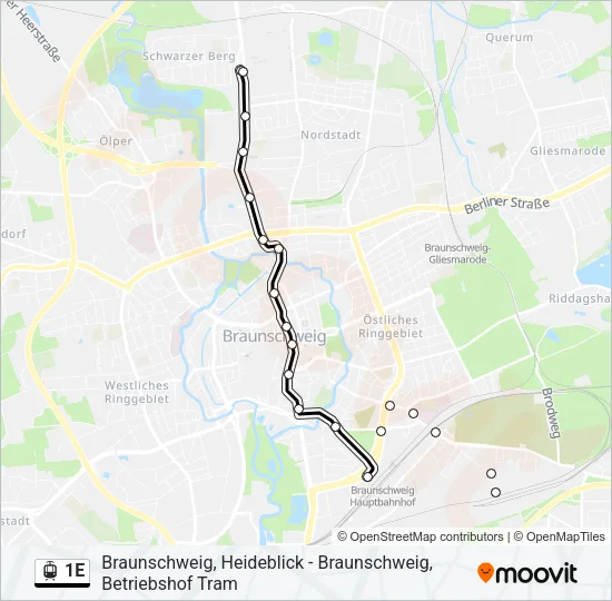 1E Light Rail Line Map