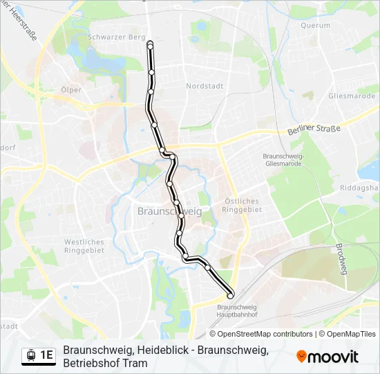 1E Light Rail Line Map