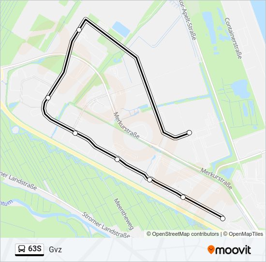 63S bus Line Map