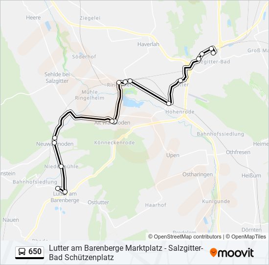 650 bus Line Map