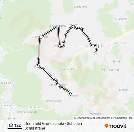 122 Bus Line Map