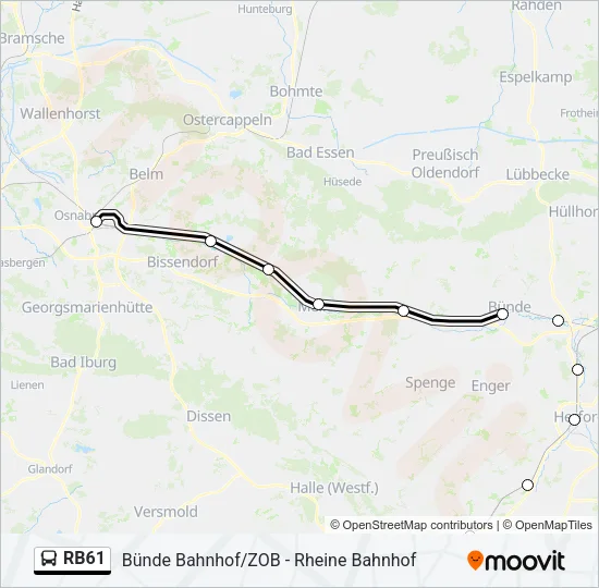 RB61 Bus Line Map