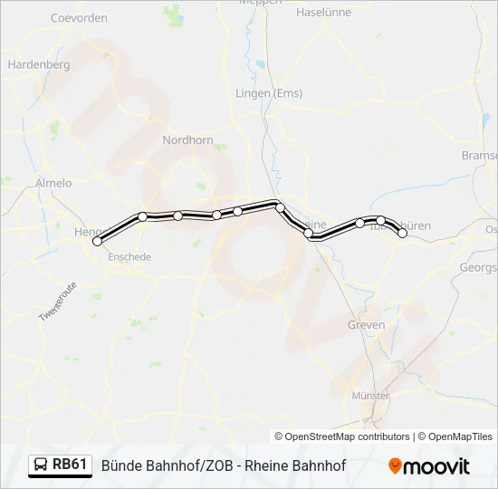 RB61 Bus Line Map
