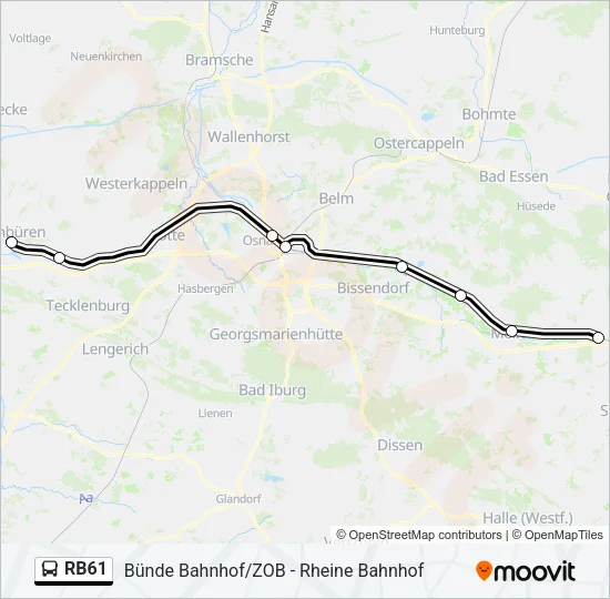 RB61 Bus Line Map