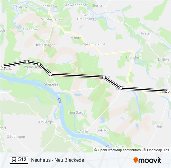 512 bus Line Map