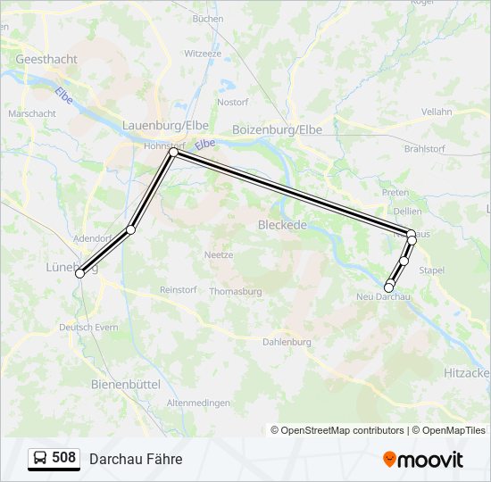 508 bus Line Map