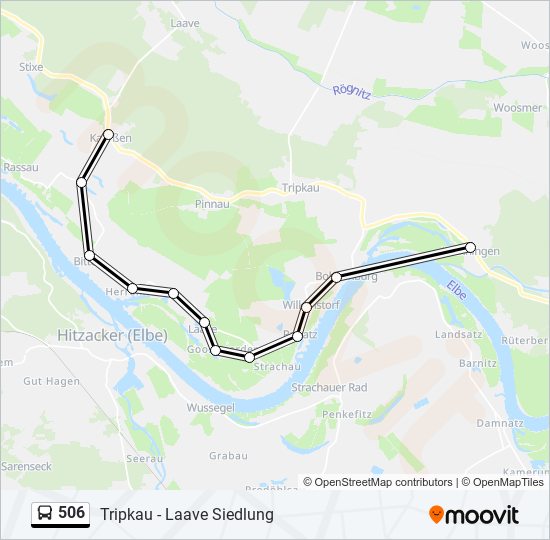 506 bus Line Map