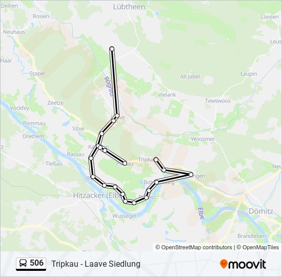 506 bus Line Map