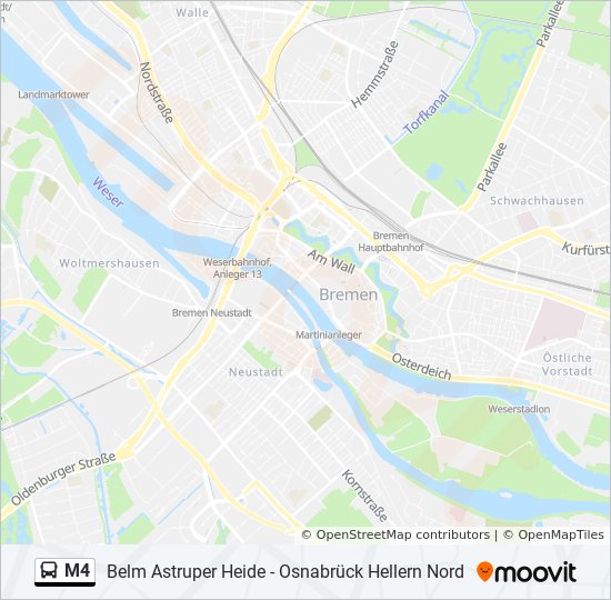 M4 Bus Route Map M4 Route: Schedules, Stops & Maps - Belm Astruper Heide (Updated)