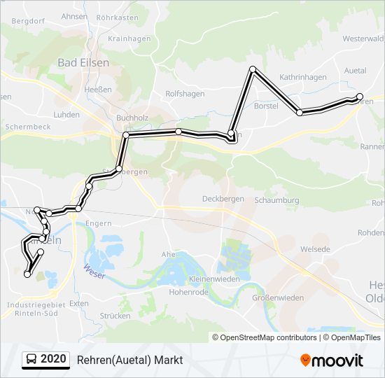 Buslinie 2020 Karte