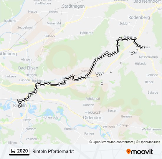 Buslinie 2020 Karte
