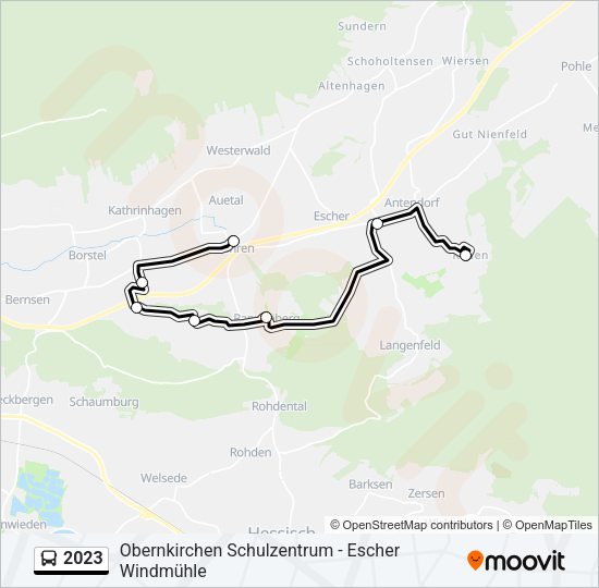 Buslinie 2023 Karte