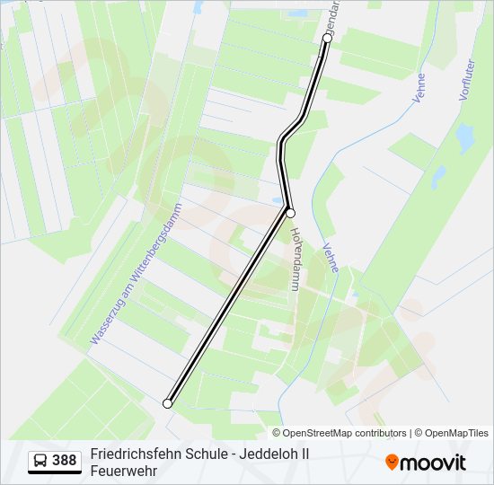 Buslinie 388 Karte