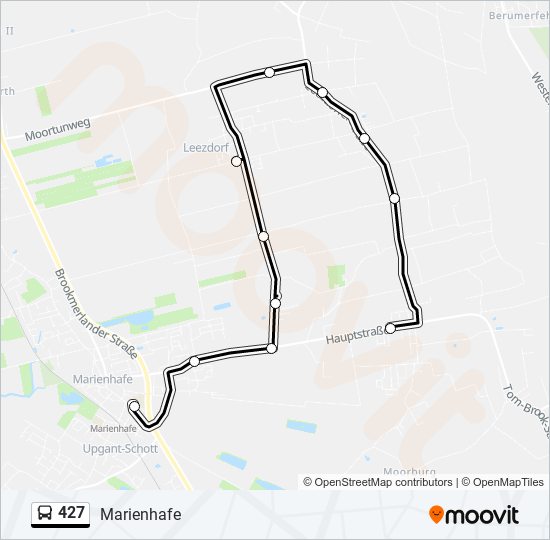 427 bus Line Map