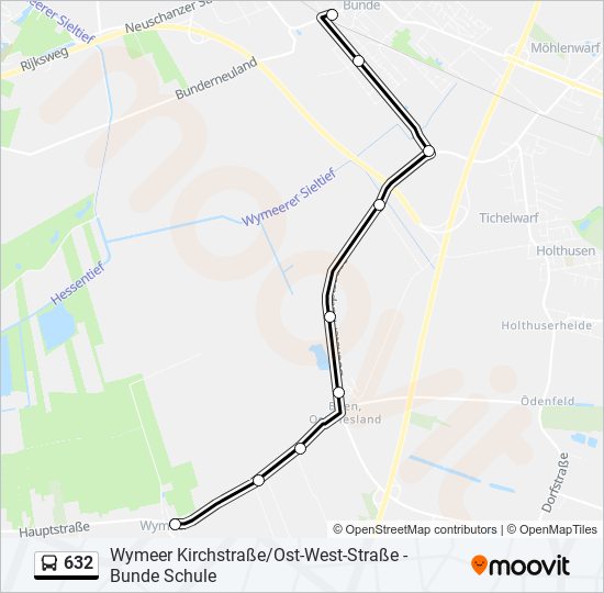 632 bus Line Map