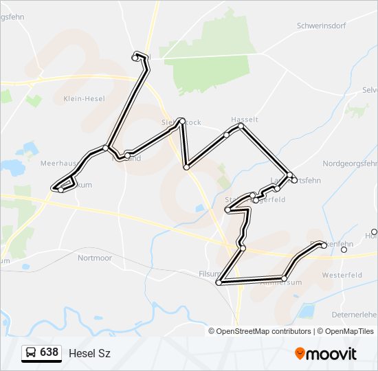 638 bus Line Map