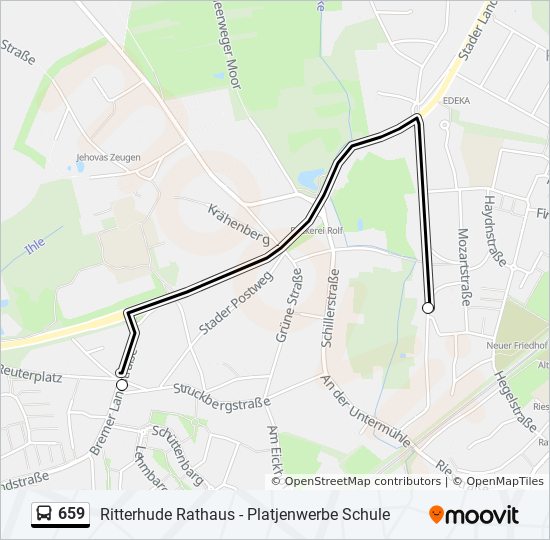 659 bus Line Map