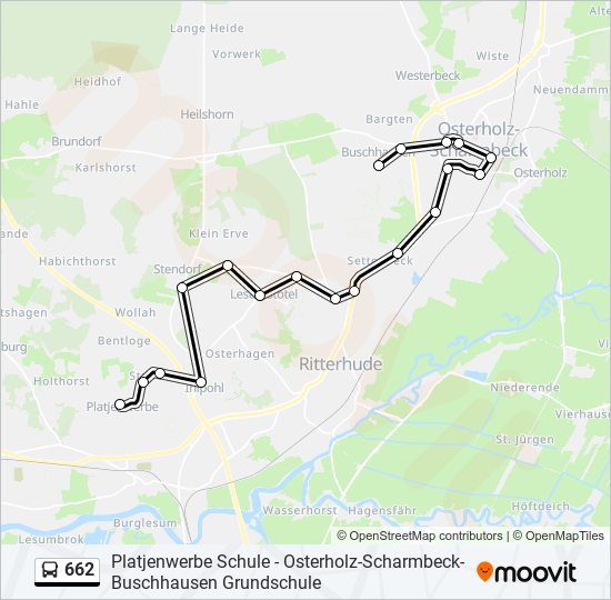 662 bus Line Map