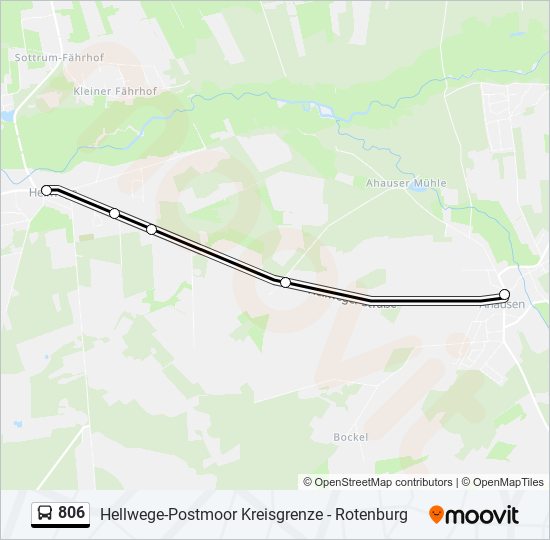 806 bus Line Map