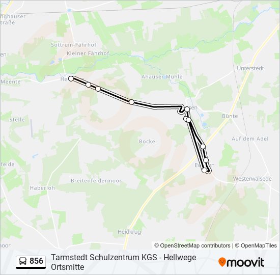 856 bus Line Map