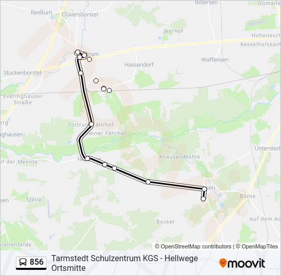 856 bus Line Map